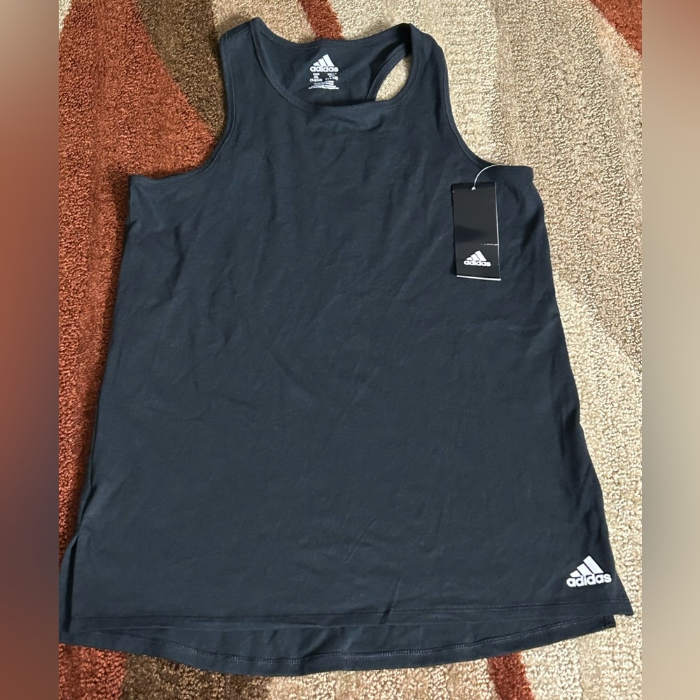 adidas Boys Black Athletic Racerback Sleeveless Muscle Tank XL 14/16 NWT